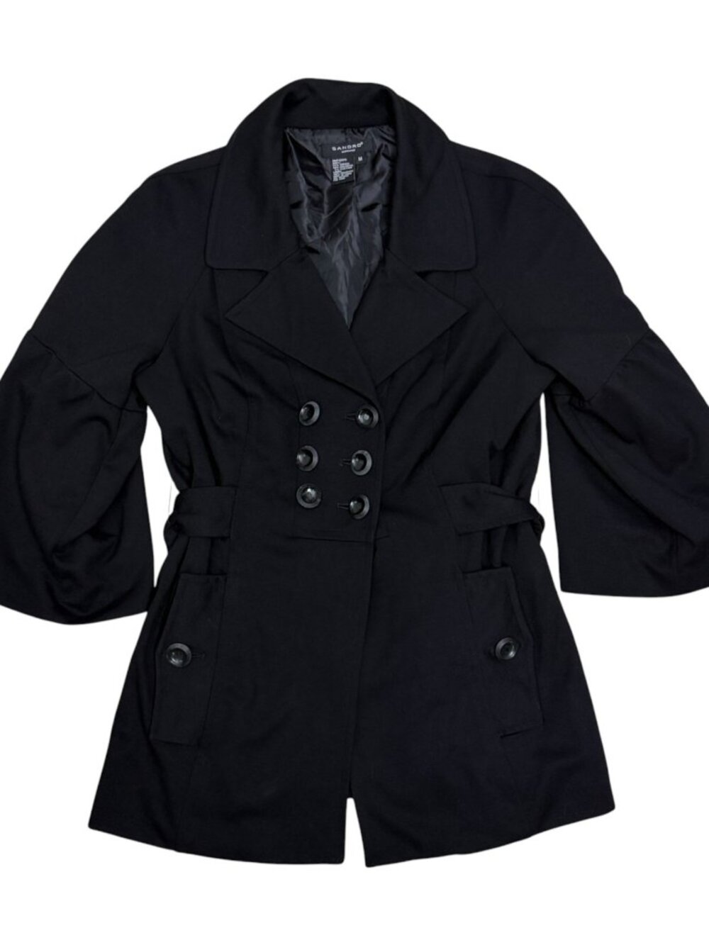 SANDRO Black Blazer Jacket Business Casual Work Light Coat Womens Medium
